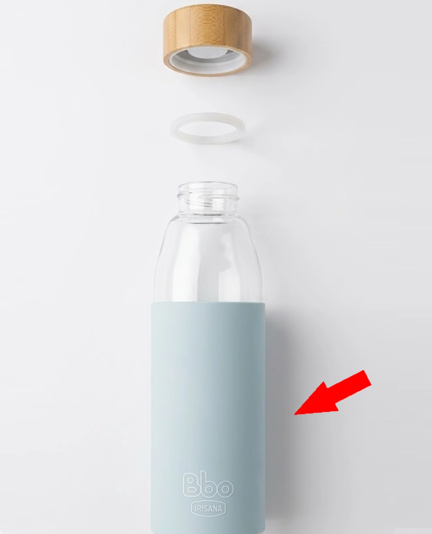 Repuesto Funda de Silicona Azul para Botella de Borosilicato Bbo18 Irisana